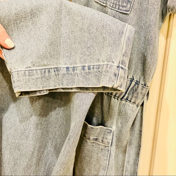 Express x Ladygang Denim Zippered Jumpsuit - Picture 10 of 11